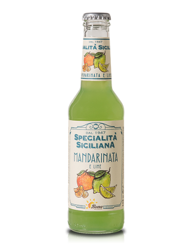 Mandarinata and Lime Juice - Premium Line Sicilian Specialty - Bibite Bona - Soft Drinks and Fruit Juices