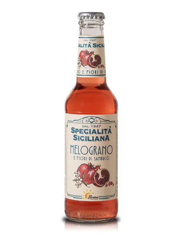 Pomegranate and Elderflower Juice - Premium Line Sicilian Speciality - Bibite Bona - Soft Drinks and Fruit Juices