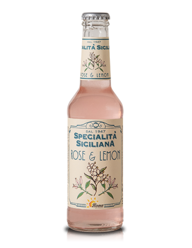 Rose & Lemon Juice -Premium Line Sicilian Speciality - Bibite Bona - Soft Drinks and Fruit Juices