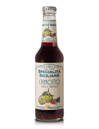 Chinotto Juice with Currant and Blueberry -Premium Line Sicilian Specialty - Bibite Bona - Soft Drinks and Fruit Juices