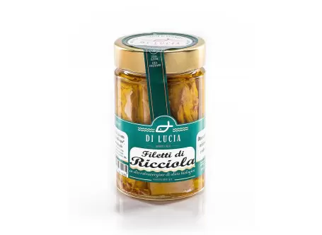 Filetti di Ricciola in Olio Extravergine Bio - Ittici di Lucia - Conserve di Pesce