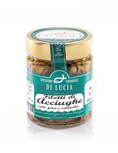 Anchovy fillets with organic parsley - Ittici di Lucia - Canned Fish