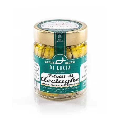 Filets d'Anchois Marinés au Citron Bio - Ittici di Lucia - Conserves de Poisson