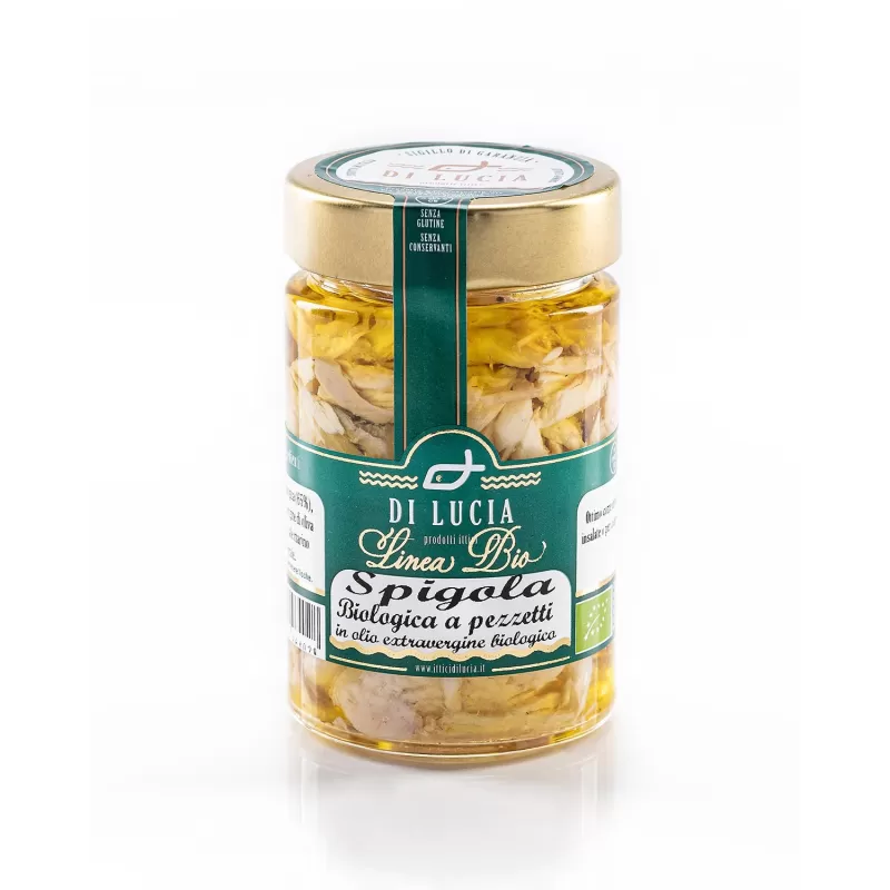 Morceaux de Bar en huile d'olive bio - Ittici di Lucia - Conserves de Poisson