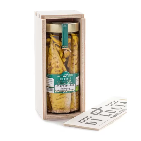 Filets de Bar Bio en Boîte en Bois - 600g - Ittici di Lucia - Idées Cadeaux