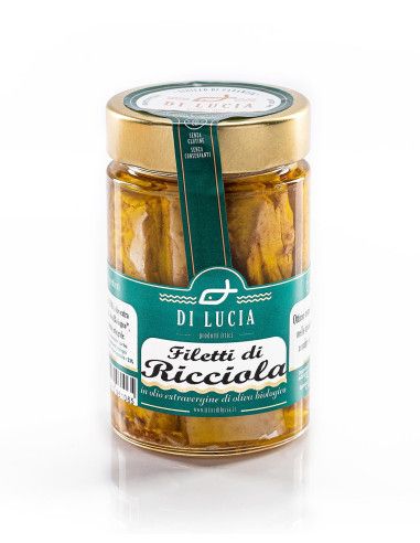 Amberjack fillets in Organic Extra Virgin Olive Oil - Ittici di Lucia - Canned Fish