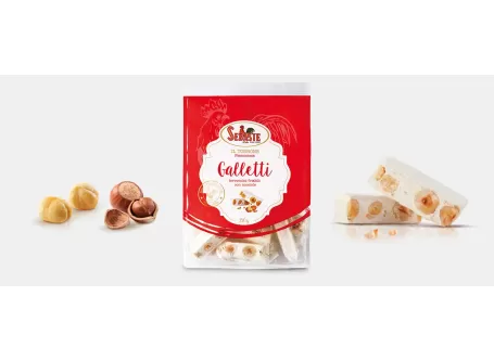 Galletti - knackige Nougatstückchen mit Haselnüssen - Sebaste - Torroni