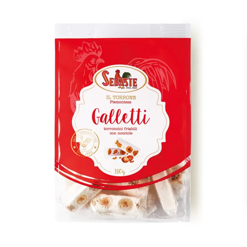Galletti - crumbly nougat with hazelnuts - Sebaste - Nougats