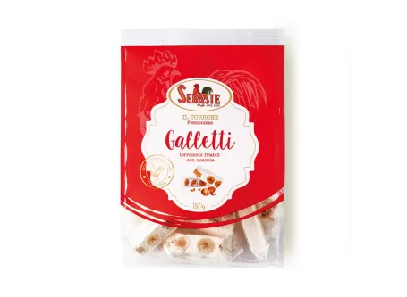 Galletti - knackige Nougatstückchen mit Haselnüssen - Sebaste - Torroni