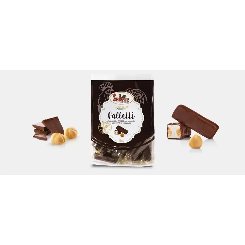 Cockerels covered with extra dark chocolate - Sebaste - Nougats