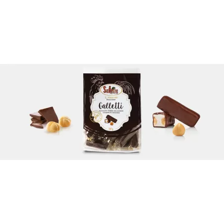 Cockerels covered with extra dark chocolate - Sebaste - Nougats