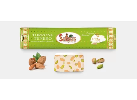 Weicher Nougat mit Mandeln und Pistazien - Edle Linie - Sebaste - Torroni