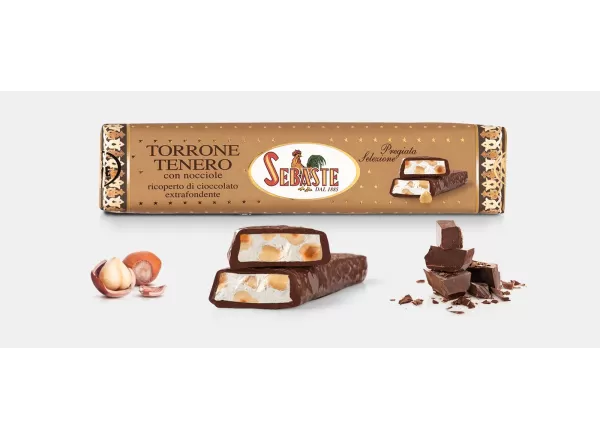 Nougat Tendre Enrobé de Chocolat Noir Extra - Gamme Prestigieuse - Sebaste - Torrons 2