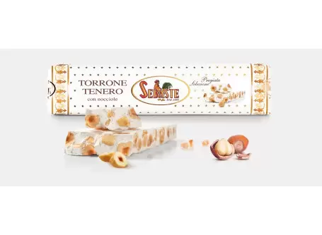 Torrone Tenero con Nocciole - Linea Pregiata - Sebaste - Torroni