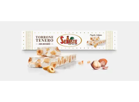 Weicher Nougat mit Haselnüssen - Schachtel - 90 g Sebaste - Sebaste - Torroni