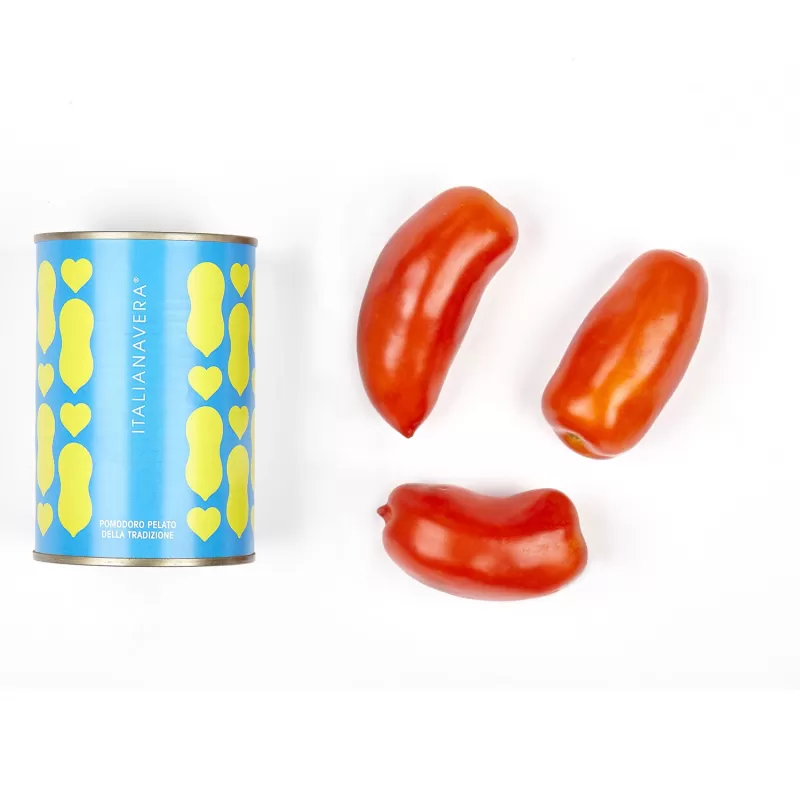 Geschälte Tomaten nach traditioneller Art - VeroPop Linie 12 Dosen - Italiana Vera - Saucen und Pürees