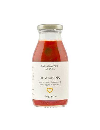Vegetarian - Tomato Sauce with Vegetables 250 g - 12 bottles - Italiana Vera - Sauces and Tomato Sauces