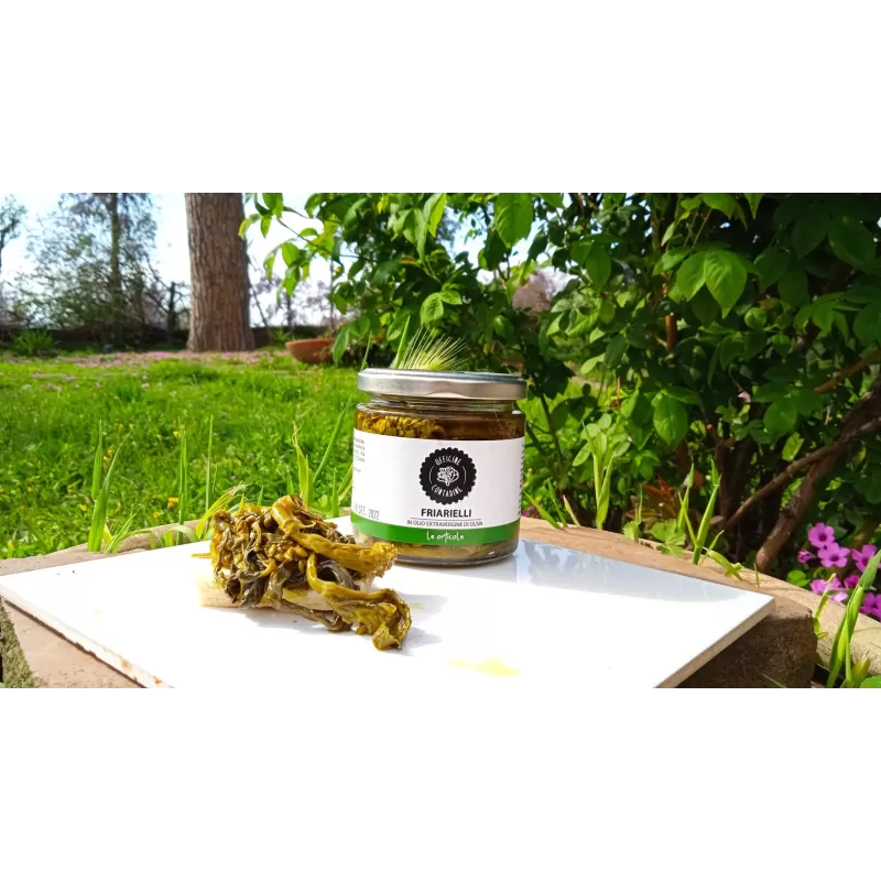 Friarielli en Sommités - 210 g - Officine Contadine - Aliments en Boîte et Conserves