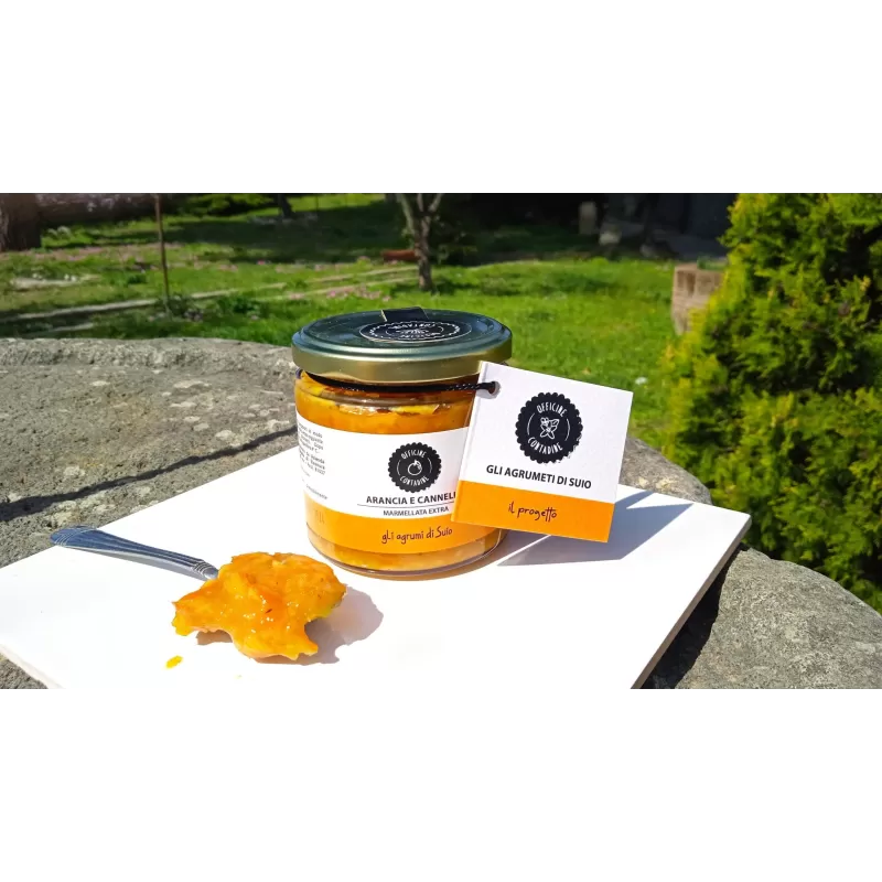 Orangenmarmelade mit Zimt - 230 g - Officine Contadine - Marmeladen und eingelegte Früchte