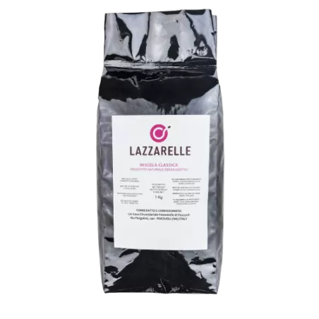 Roasted Lazzarelle Coffee Beans Classic Blend 1kg - Cooperativa Lazzarelle - Coffee beans, ground coffee and coffee pods