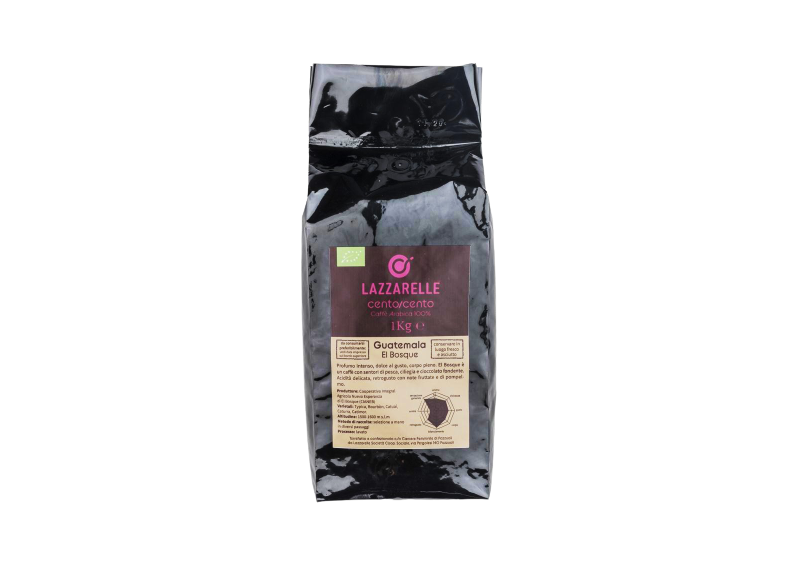 Lazzarelle Roasted Coffee Beans 100% Arabica 1kg - Cooperativa Lazzarelle - Coffee beans, ground coffee and coffee pods