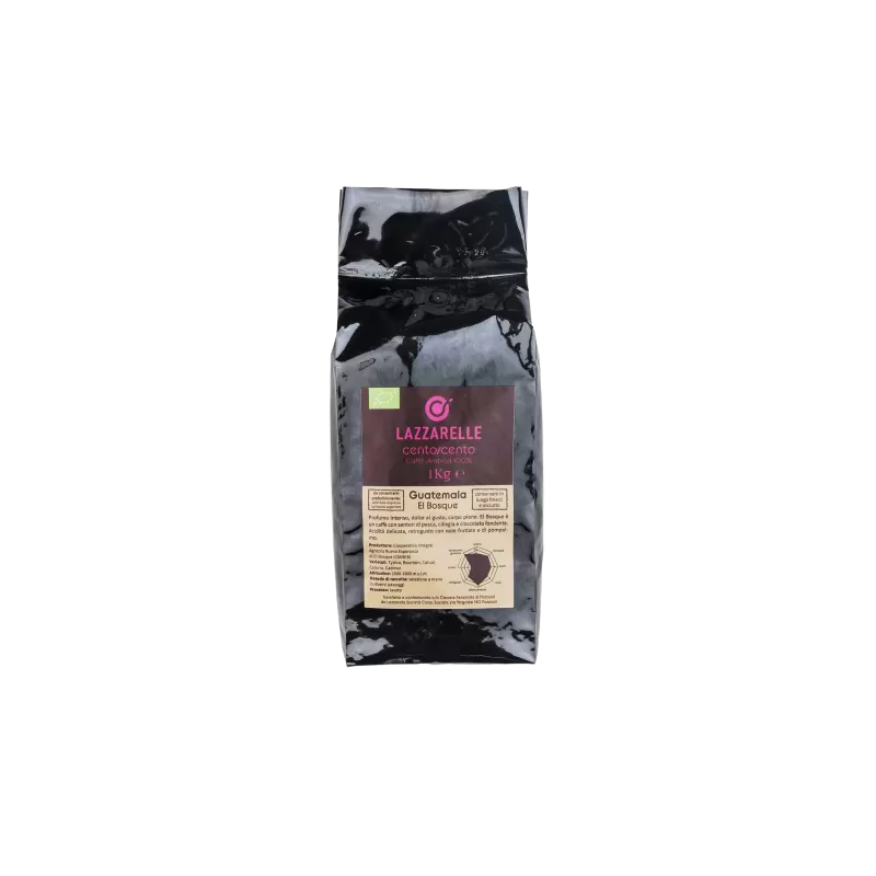 Lazzarelle Roasted Coffee Beans 100% Arabica 1kg - Cooperativa Lazzarelle - Coffee beans, ground coffee and coffee pods