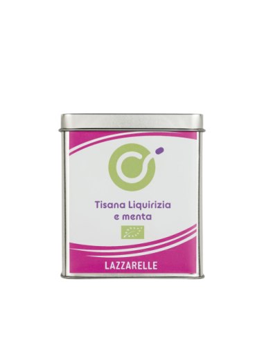 Licorice and Mint Herbal Tea Box - 20 filters - Cooperativa Lazzarelle - Tea, herbal teas and infusions
