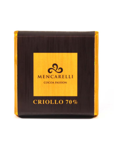 TAVOLETTA CIOCCOLATO 50g - FONDENTE "CRIOLLO" 70% - Mencarelli - Cioccolato