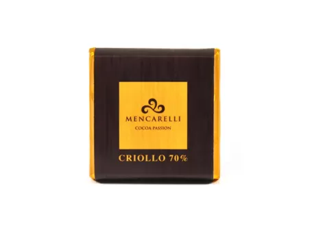 SCHOKOLADENTAFEL 50g - ZARTBITTER "CRIOLLO" 70% - Mencarelli - Schokolade