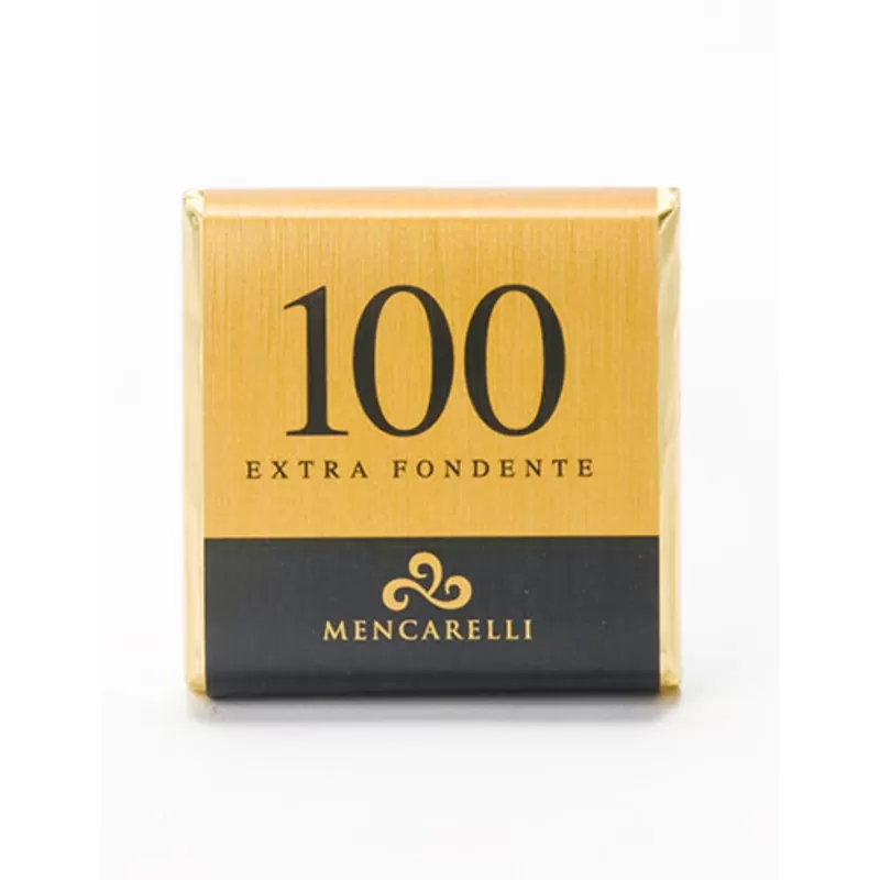TABLETTE DE CHOCOLAT 50g - NOIR 100% - Mencarelli - Chocolat