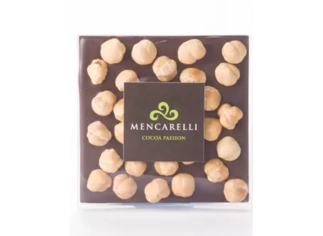 TAFEL 80g - ZARTBITTERSCHOKOLADE UND HASELNUSS - Mencarelli - Schokolade