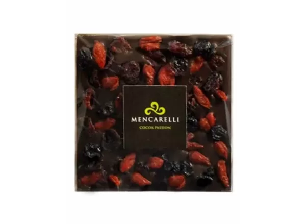 DARK CHOCOLATE BAR AND DEHYDRATED FRUIT - 70g - Mencarelli - Chocolate