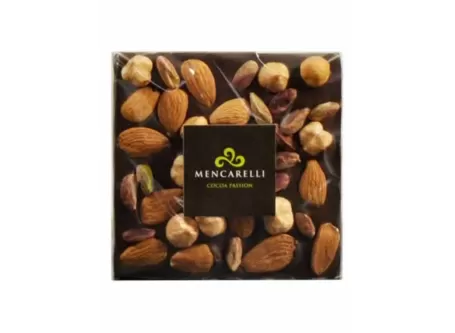 TAFEL 80g - ZARTBITTERSCHOKOLADE UND TROCKENFRÜCHTE - Mencarelli - Schokolade