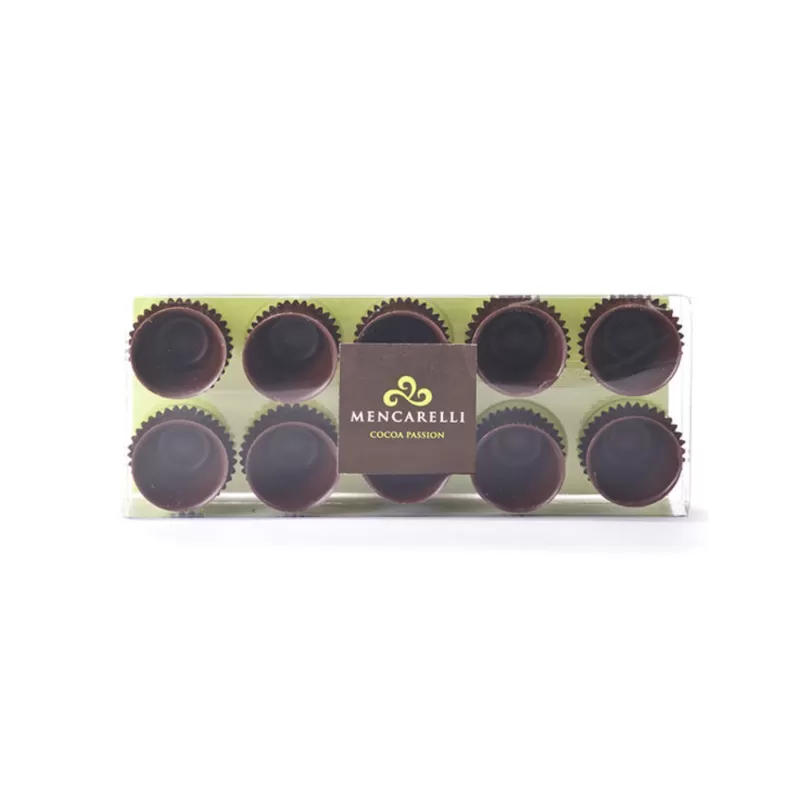 BOÎTE DE 10 PETITS VERRES EN CHOCOLAT NOIR - Mencarelli - Chocolats et Gourmandises