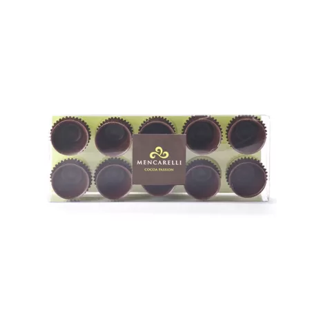 BOÎTE DE 10 PETITS VERRES EN CHOCOLAT NOIR - Mencarelli - Chocolats et Gourmandises
