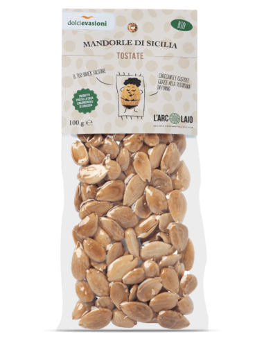 Organic toasted Sicilian Almonds - L'Arcolaio cooperativa sociale - Dried fruit, Nuts and Seeds