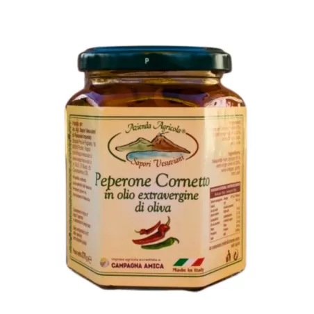 Poivron Cornetto Sous Huile - Sapori Vesuviani - Condiments au vinaigre