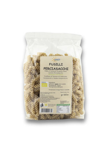 Pasta di grano Perciasacchi BIO- Fusilli 12 confezioni - Azienda Agricola Cancemi - Pasta