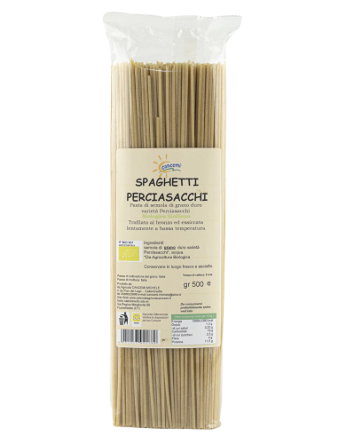 Perciasacchi Organic Spaghetti - 12 packs - Azienda Agricola Cancemi - Pasta