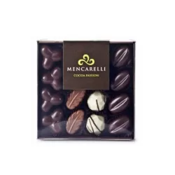 Boîte transparente de 16 pralines assorties - Mencarelli - Chocolats et Gourmandises