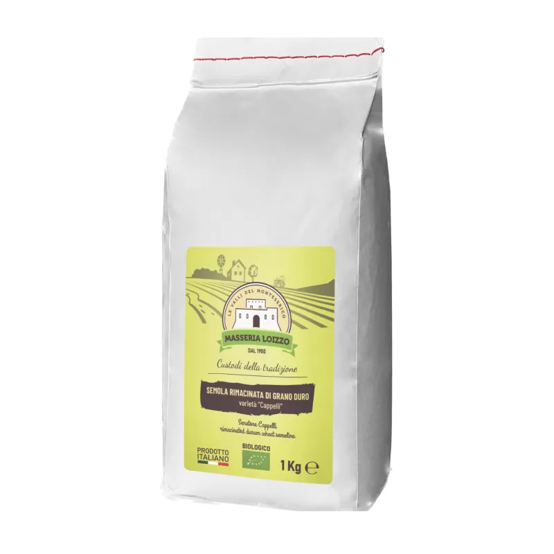 Semoule Recuite de Blé Dur Variété Cappelli Bio - 5kg de Masse...