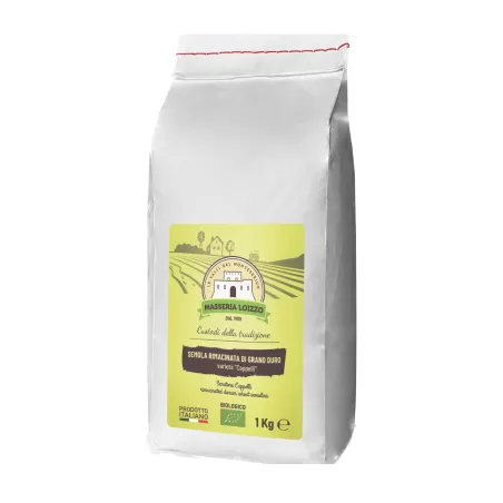 Semoule Recuite de Blé Dur Variété Cappelli Bio - 5kg de Masse...