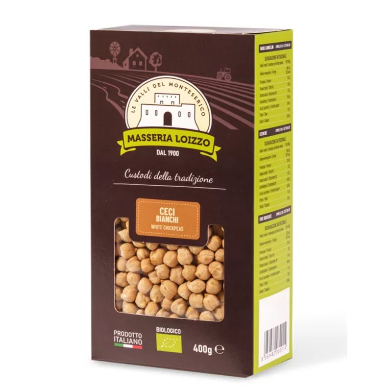 Weiße Bio-Kichererbsen von Masseria Loizzo | StoreItaly.org