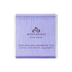Tablette de chocolat noir 50g sans sucre 75% de Mencarelli ...