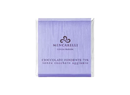 Schokoladentafel 50g Zartbitter ohne Zucker 75% von Mencarelli ...