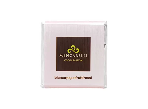 50g White Chocolate, Yogurt, and Red Berries Chocolate Bar by Menc...