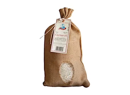 DOP CARNAROLI RICE - 1kg JUTE SACK by Tomasoni Riso | StoreItaly.org