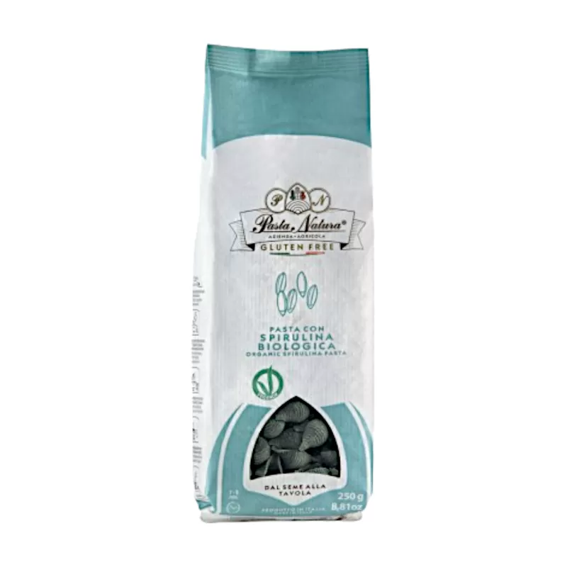 Pâtes à la farine de spiruline biologique - 10 pièces de Pasta Natura Glu...