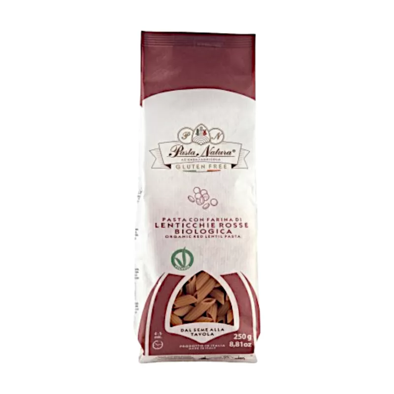 Pâtes à la farine de lentilles rouges - 10 pièces de Pasta Natura sans gluten...