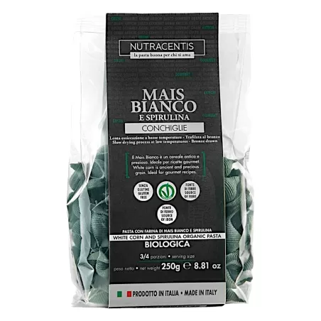 White Corn and Spirulina Shells - 10 packs by Pasta Natura Gluten ...